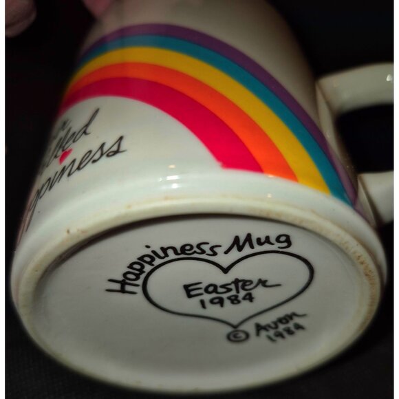 Rainbow Ceramic Mug May Your Day Be Filled With Happiness Vintage - Picture 7 of 8